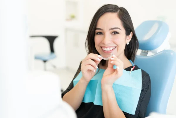 Patient With Clear Aligner At Clinic