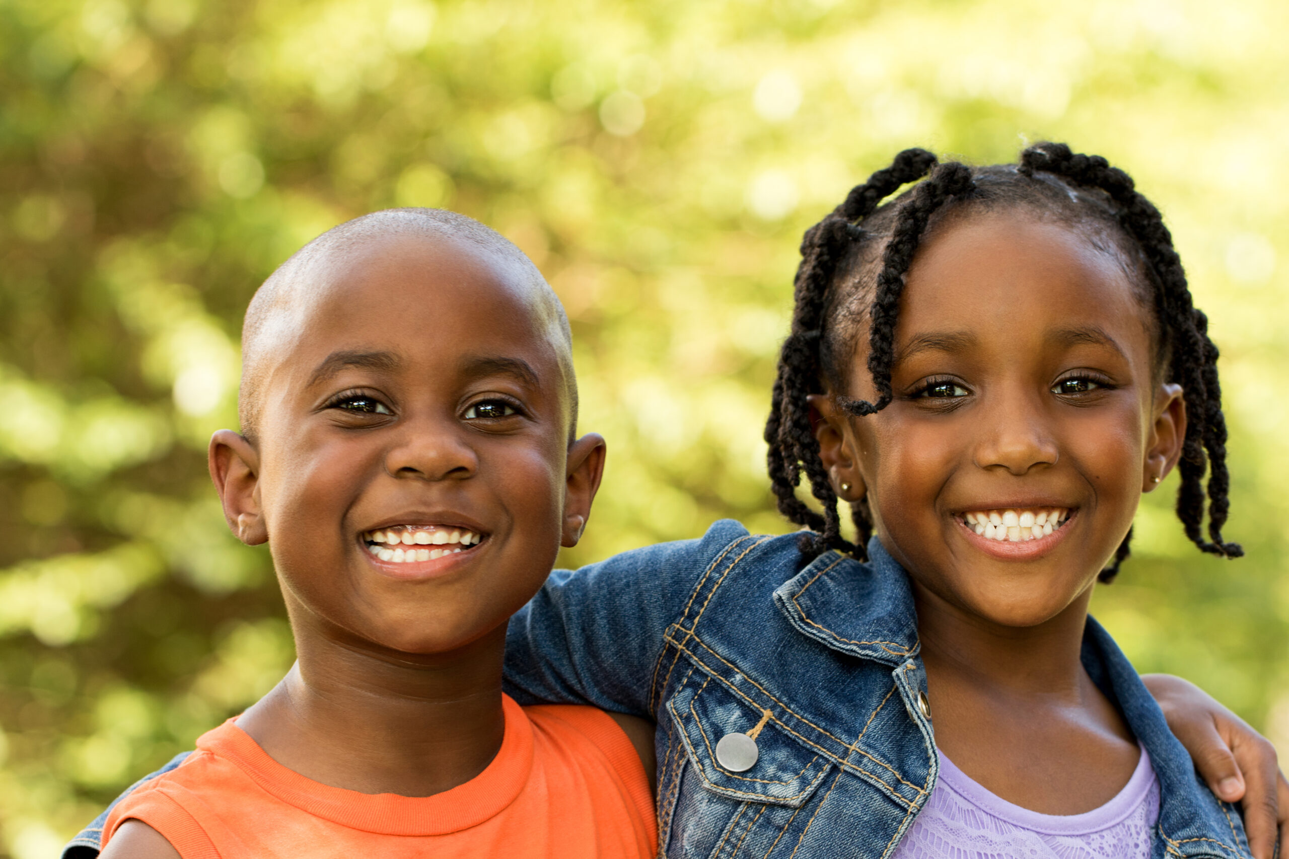 Portrait of a happy African American family.
