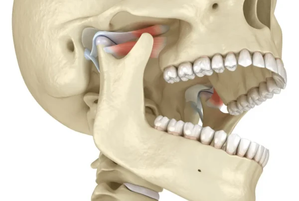 TMJ: The temporomandibular joints. Healthy occlusion anatomy. Medically accurate 3D illustration of human teeth and dentures concept